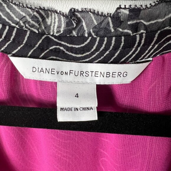 Diane von furstenberg ombré silk blouse women’s size 4 - Picture 4 of 9